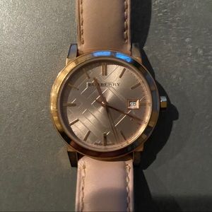 Authentic Burberry rose gold watch